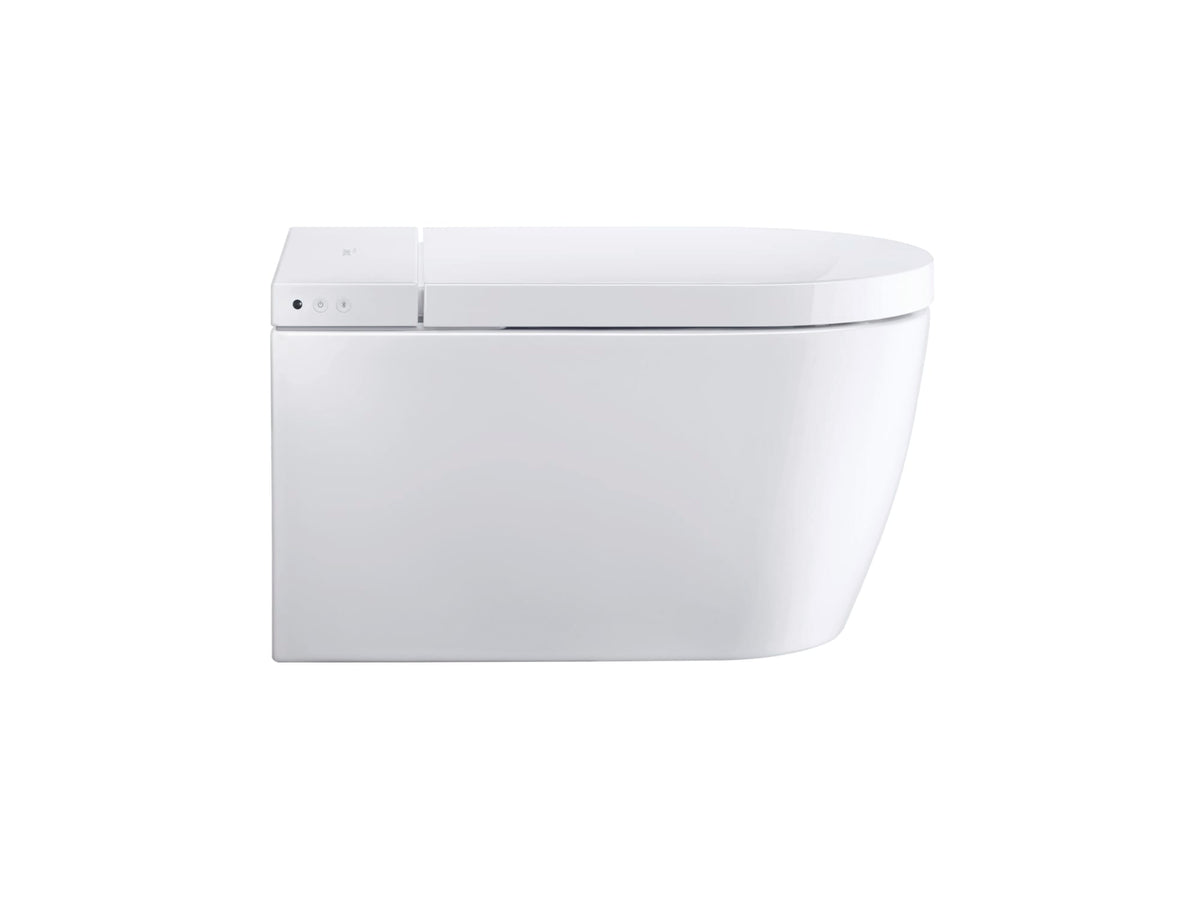 Duravit SensoWash Starck f Elongated Bidet Toilet Seat in White, with Remote & App Control, Concealed Connections
