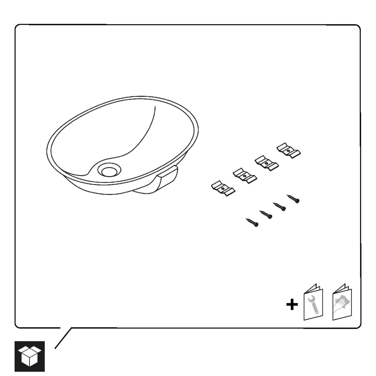 Duravit Design Classics 22 5/8" Oval Undermount Sink in White with Overflow