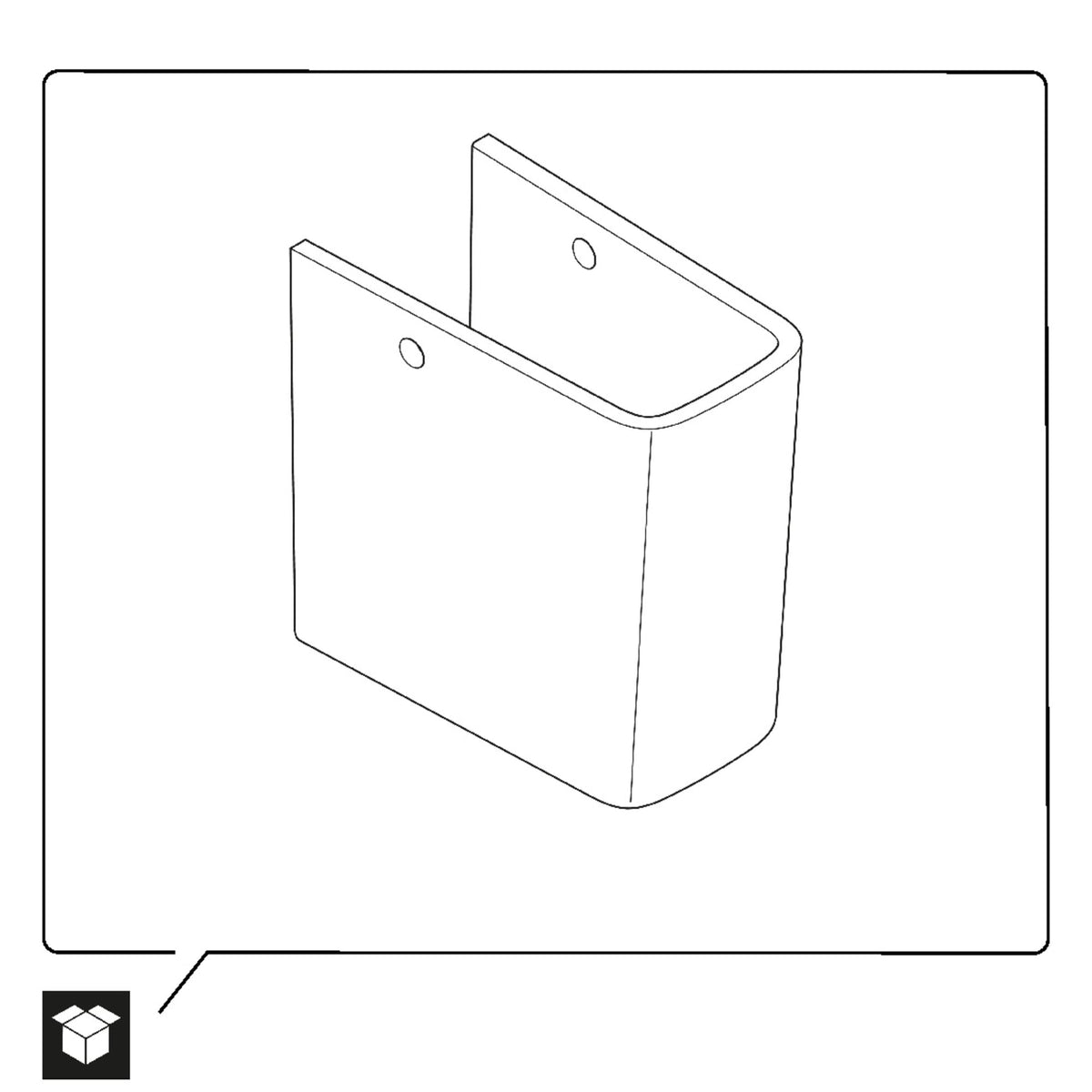Duravit D-Code Sink Shroud in White
