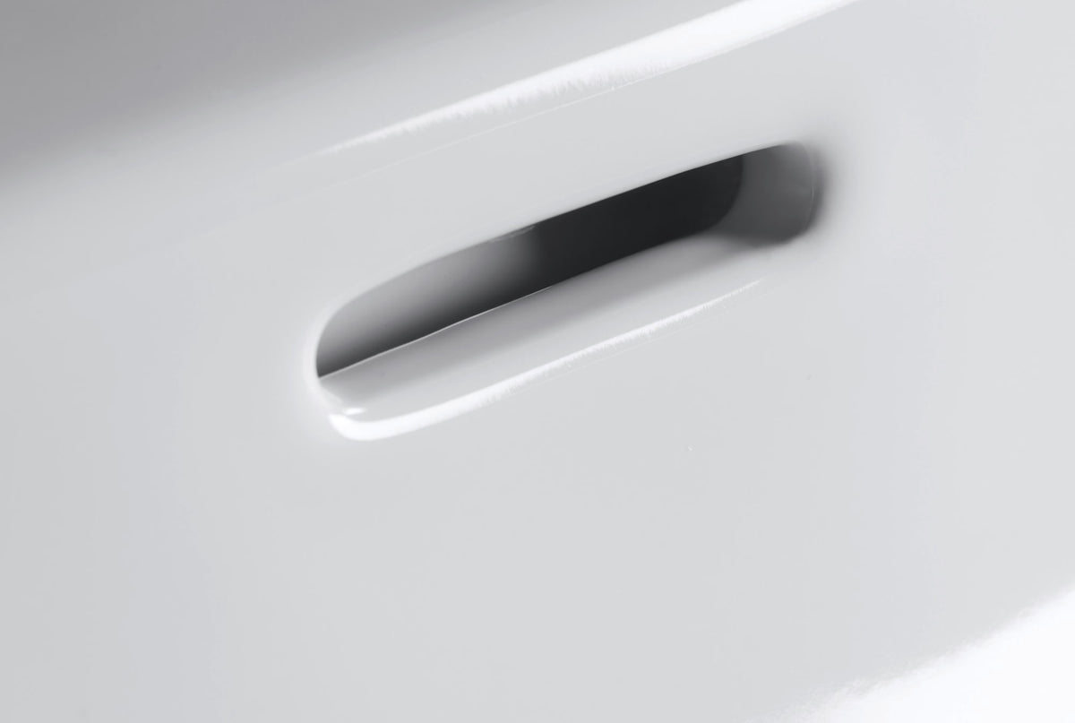 Duravit 1930 series 23 5/8" Octagonal Wall Mounted Sink in White with Widespread Faucet Holes and with Overflow