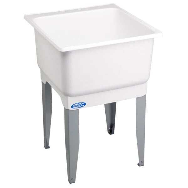 E.L. Mustee & Sons - UTILITUB®, Co-Polypure™ (Drop-In Sink) White, Single Bowl Sinks - 23" x 25" x 33"