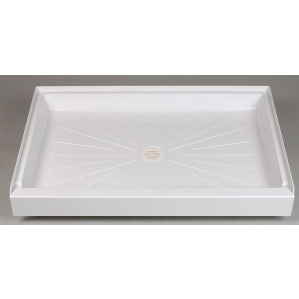 E.L. Mustee & Sons - DURABASE® (Shower Base) White, 1-Piece, Rectangle, Single Threshold (48" x 32" x 5-1/2")