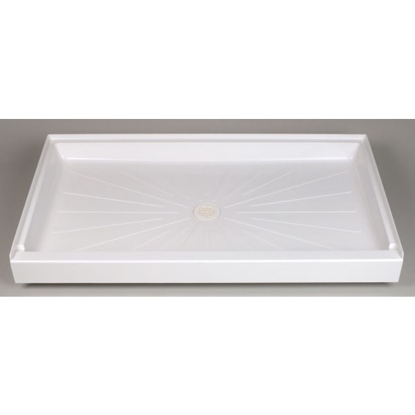E.L. Mustee & Sons - DURABASE® (Shower Base) White, 1-Piece, Single Threshold, Rectangle (60" x 34" x 5-1/2")