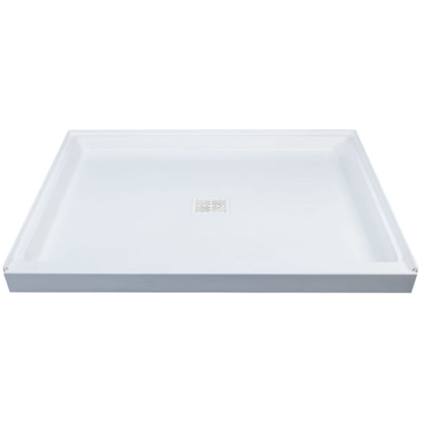 E.L. Mustee & Sons - DURABASE® (Shower Base) White, Shower Bases & Walls - 1-Piece, Single Threshold, Rectangle (60" x 42" x 5-1/2")