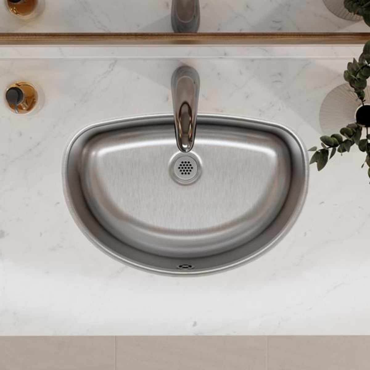 Elkay Asana Stainless Steel 19-1/2" x 13-5/16" x 6-1/4" Single Bowl Undermount Bathroom Sink