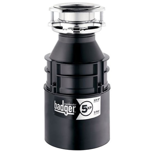 InSinkErator - Badger 5XP® (3/4 HP) Waterborne Gray Enamel - Continuous Feed, Heavy Duty
