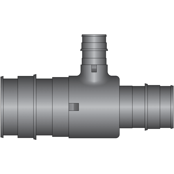 2" x 1-1/2" x 3/4" PEX Reducing Tee (Expansion(F1960)) - Composite