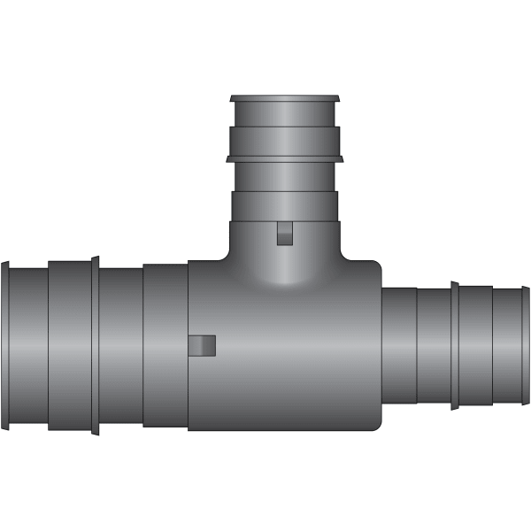 2" x 1-1/2" x 1-1/4" PEX Reducing Tee (Expansion(F1960)) - Composite