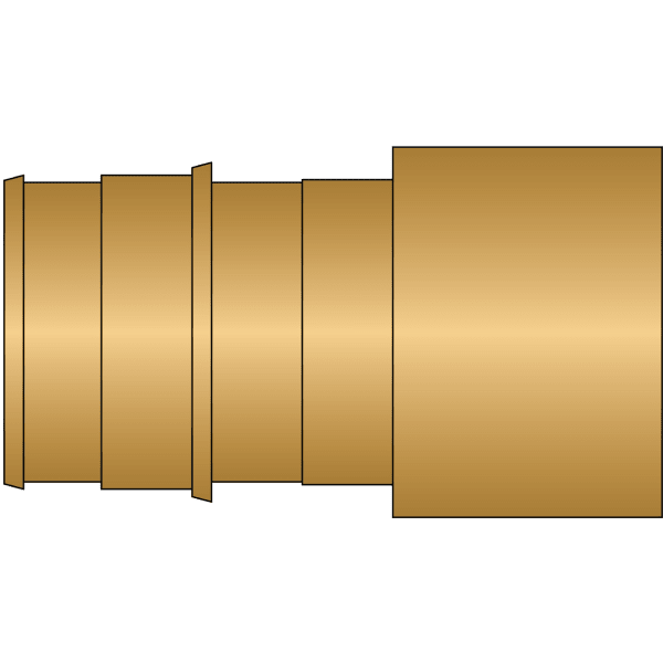 1" PEX Sweat Adapter (Expansion(F1960) x Sweat) - Brass