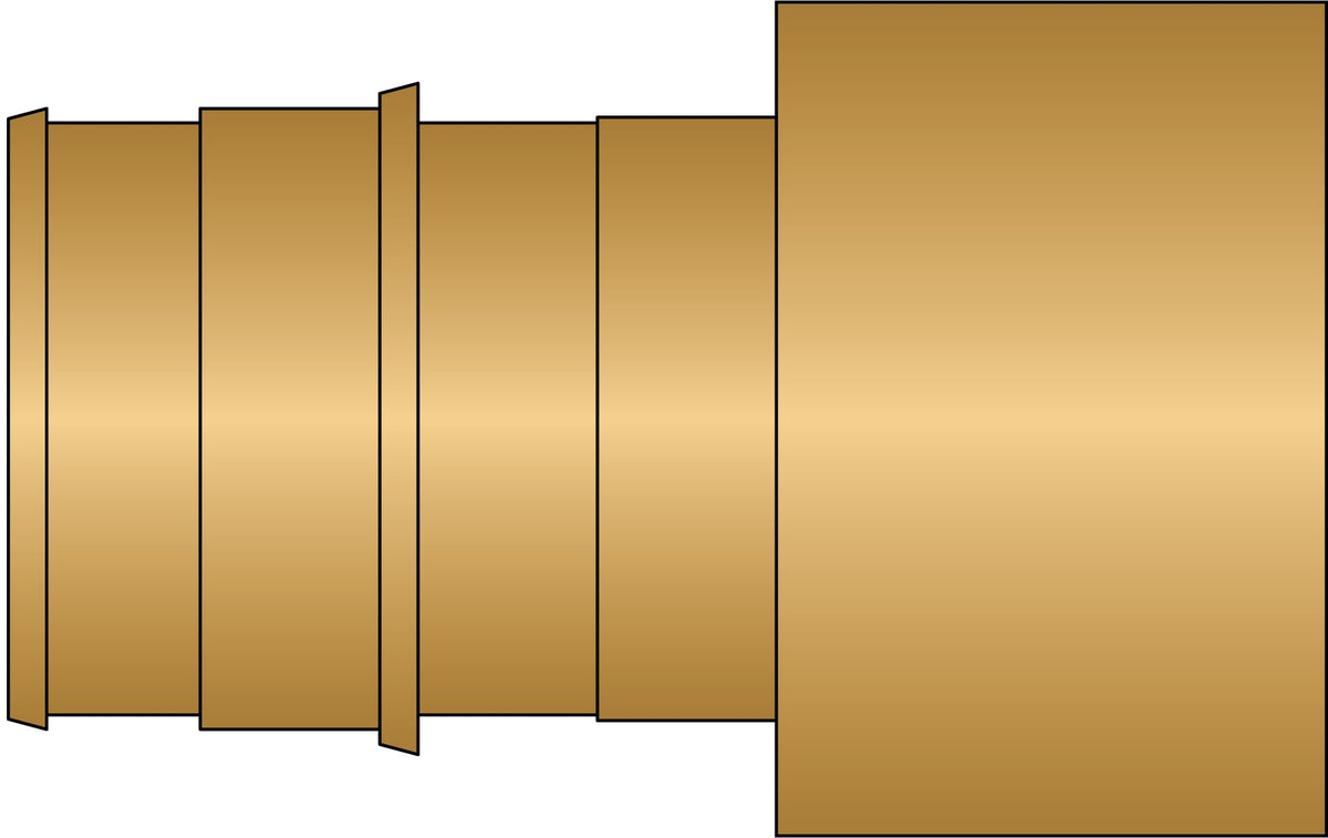 HeatLink EX27241NL 1-1/2" PEX F1960 x 1-1/2" Female Sweat Adapter - No Lead Brass