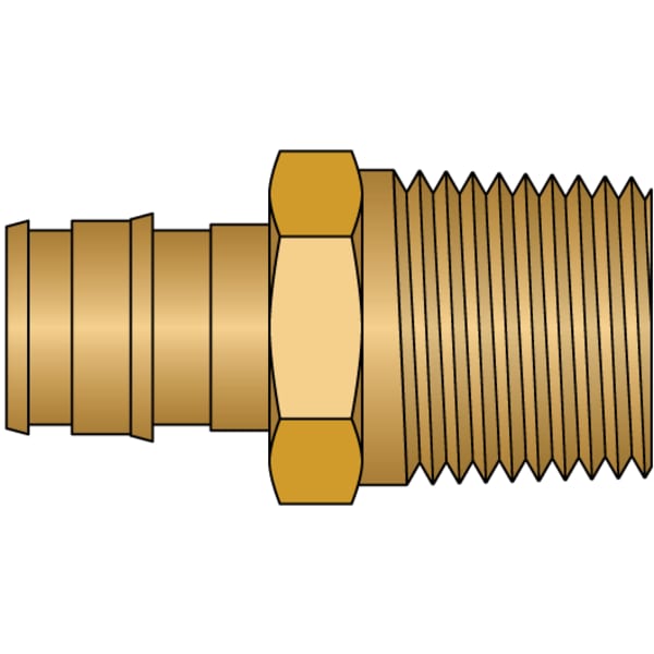 1/2" PEX Male Adapter (Expansion(F1960) x MIP) - Brass