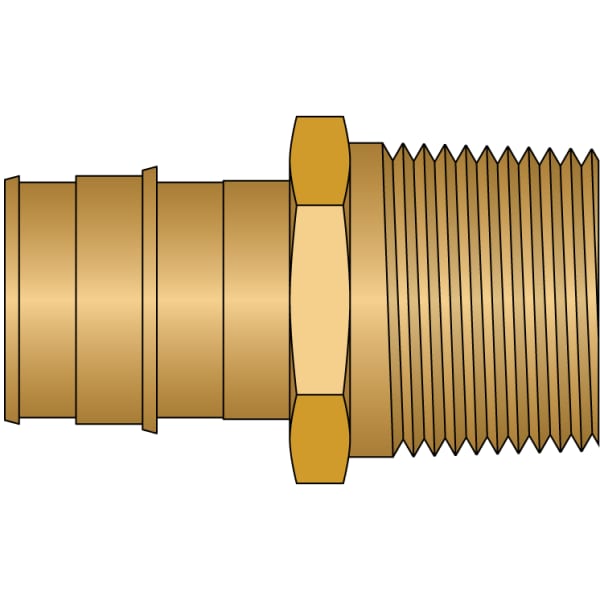 1" PEX Male Adapter (Expansion(F1960) x MIP) - Brass
