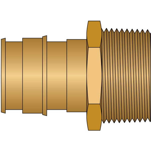1-1/4" PEX Male Adapter (Expansion(F1960) x MIP) - Brass
