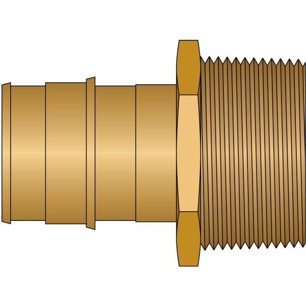 1-1/2" PEX Male Adapter (Expansion(F1960) x MIP) - Brass