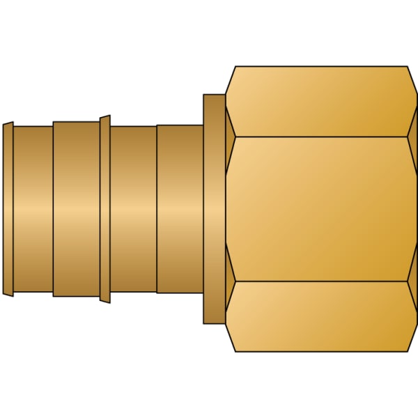 1" PEX Female Adapter (Expansion(F1960) x FIP) - Brass