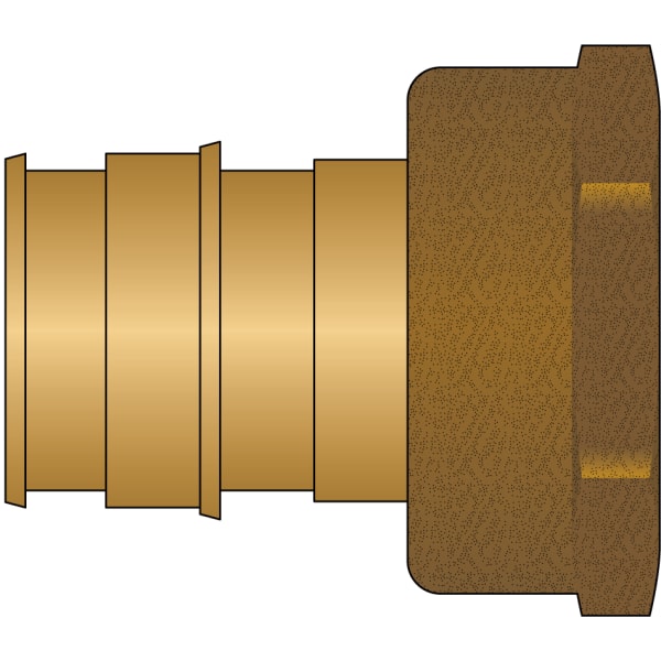 1-1/4" PEX Female Adapter (Expansion(F1960) x FIP) - Brass