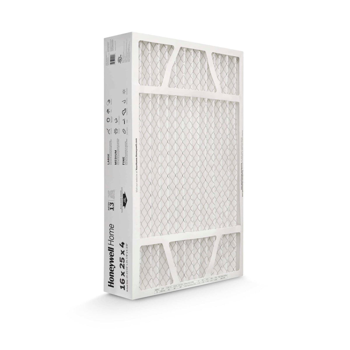 Resideo 16 in x 25 in MERV 13 Charged-Media Filter