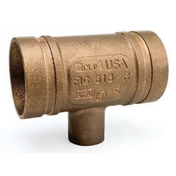 4" x 1-1/2" Tee (Reducing) - Copper - GR x GR x GR
