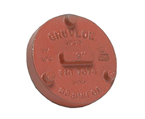 Gruvlok GVLF-7074T-200-PNTD 2" Cap - Painted - GR