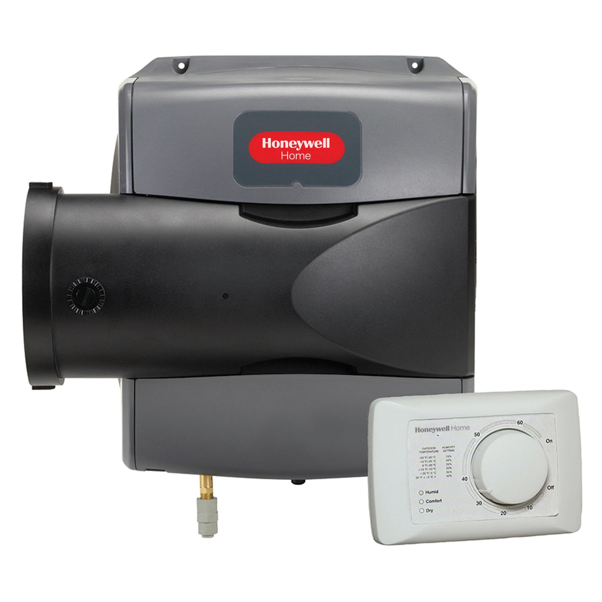 Honeywell Home HE100A1000/U TrueEASE Basic Bypass Humidifier, Small, 12 GPD, with HumidiPRO Control