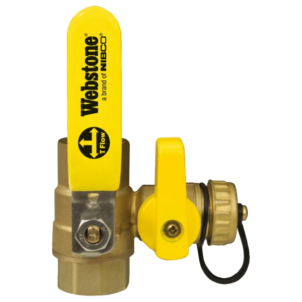 1/2" FIP Full Port Ball Valve with Hose Drain