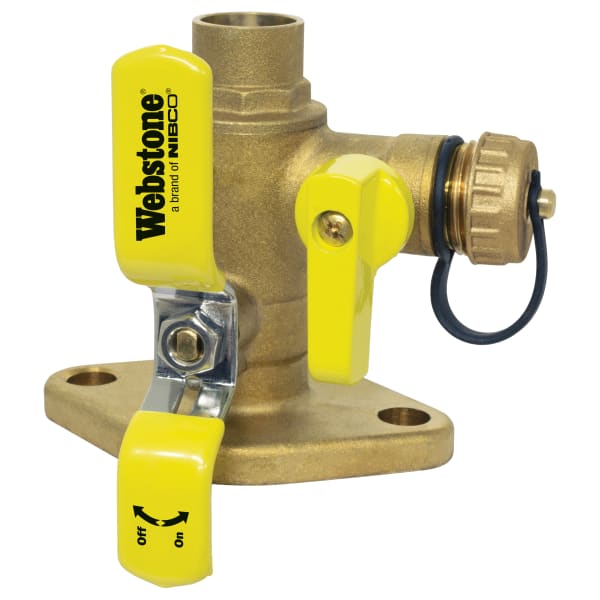 1-1/4" Sweat Isolation Flange with Hose Drain