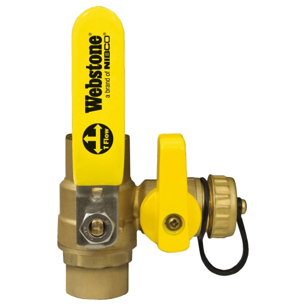 1" Sweat Full Port Ball Valve with Hose Drain LF
