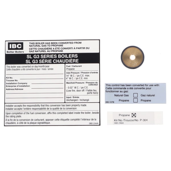 NG to LP CONVERSION KIT (SL 10-85 / SL 14-115G3)