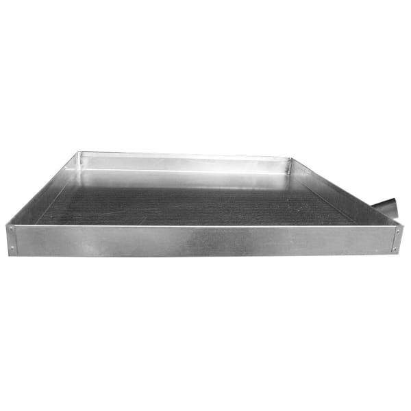 22x22 Square Drain Pan C/W PVC Ftg