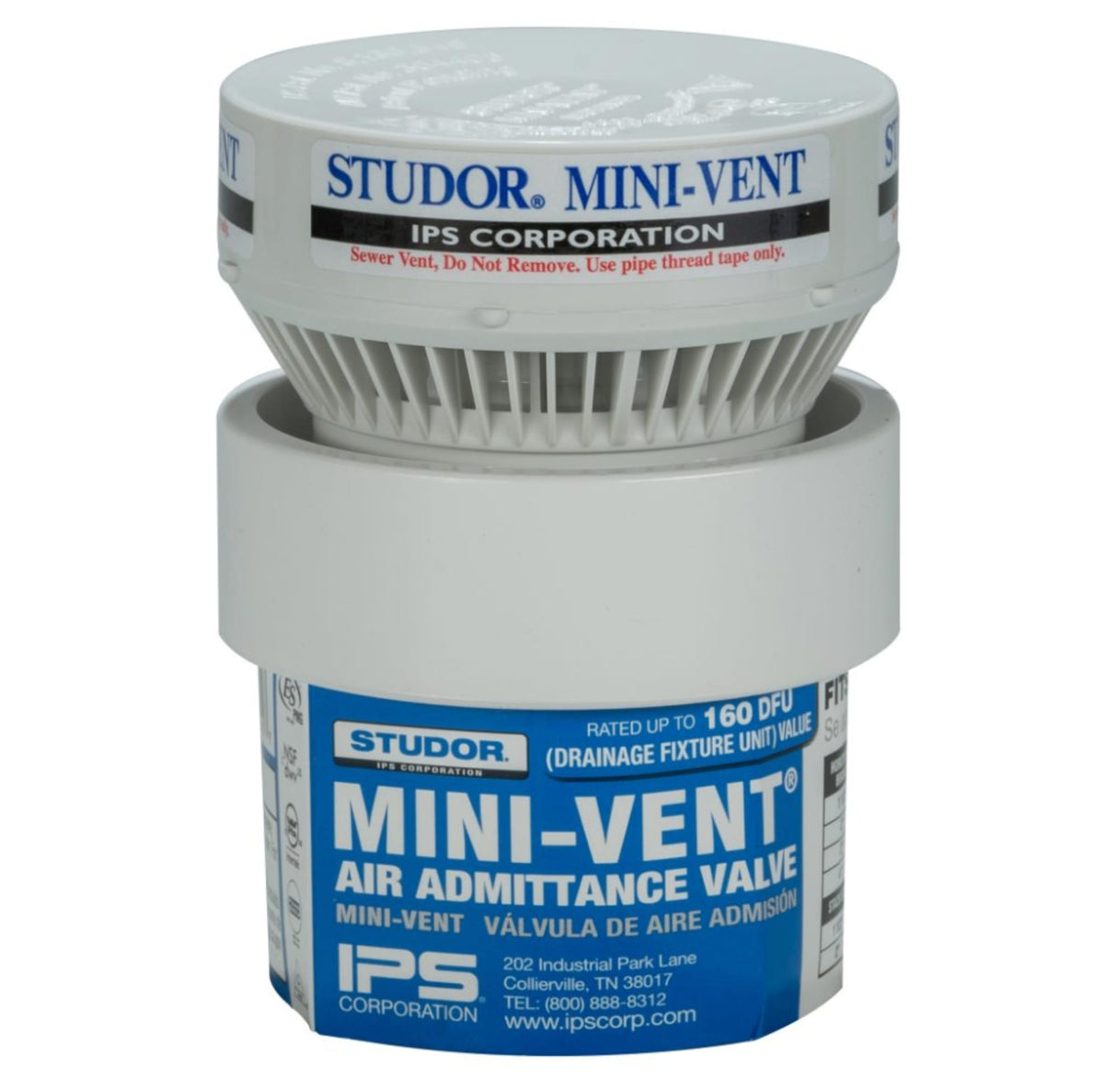 IPS 1-1/2" or 2" Studor Mini-Vent for ABS Pipe