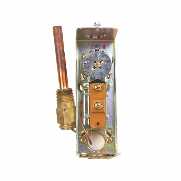 Aquastat, breaks on rise, 100-240F range, 5-30F adj diff, less well, 3 in insulation