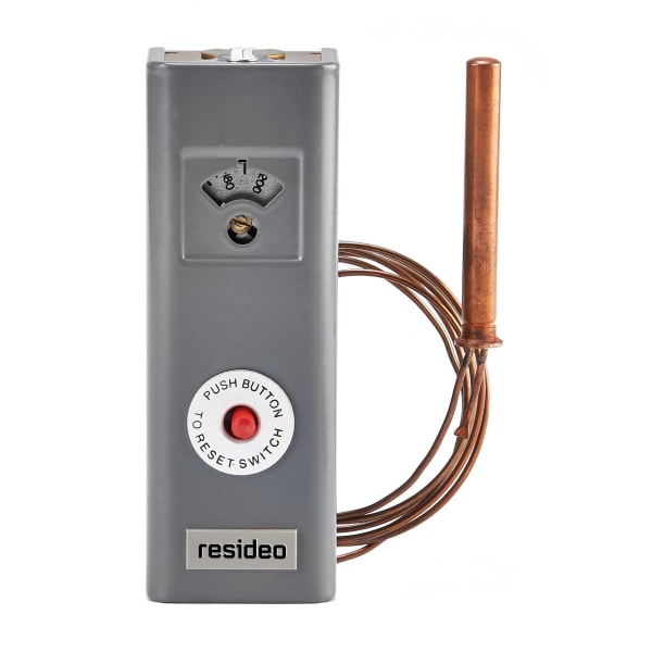 High limit manual reset Aquastat, 130F-270F, 66 in capillary, factory stop at 250F