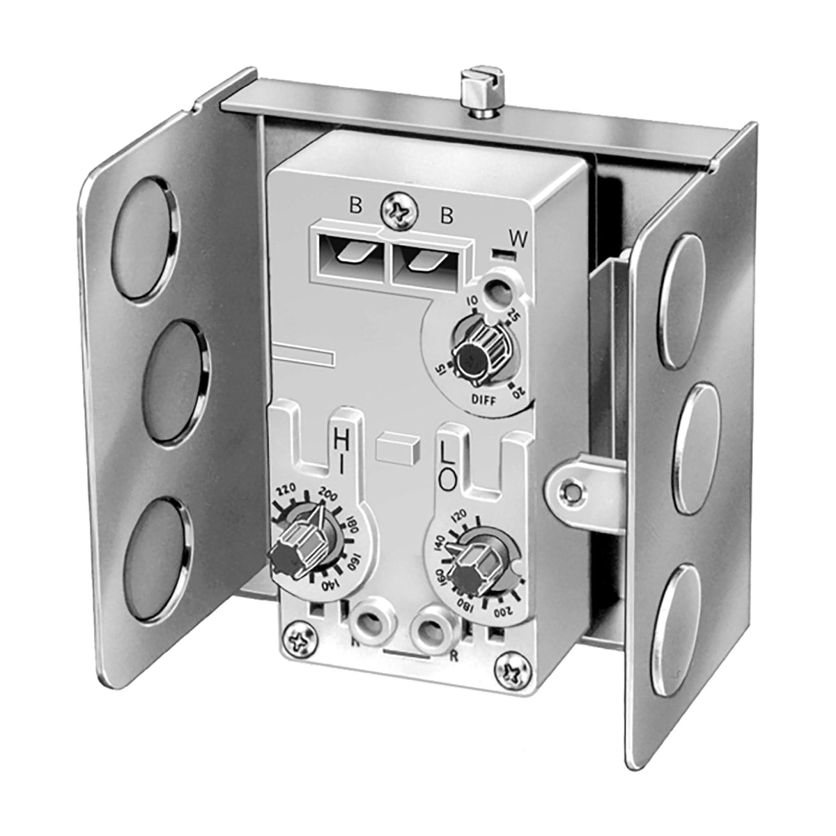 Resideo L6081A1036/U High and Low Limit Aquastat, 130–240°F / 110–220°F, Less Well