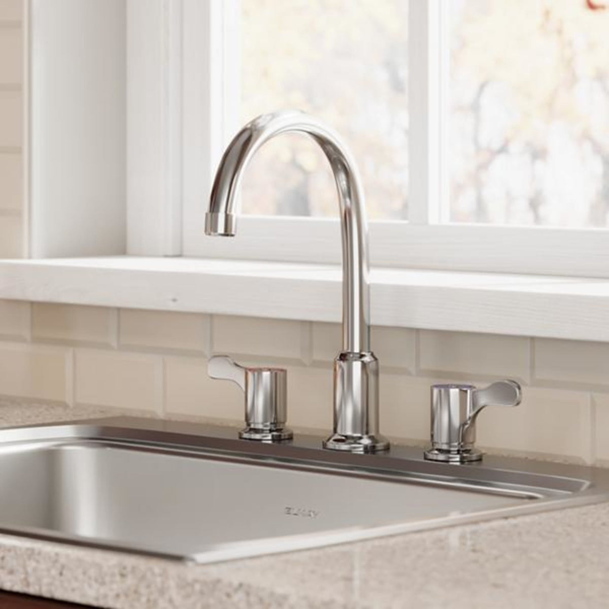 Elkay Lustertone Classic Stainless Steel 25" x 22" x 8-1/8" 3-Hole Single Bowl Drop-in Sink