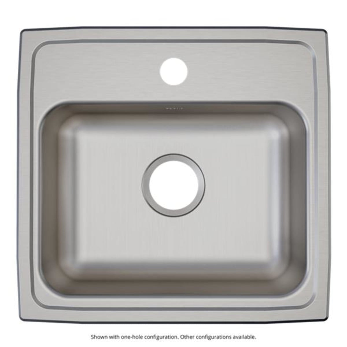 Elkay Lustertone Classic Stainless Steel 19" x 18" x 5-1/2" 3-Hole Single Bowl Drop-in ADA Sink