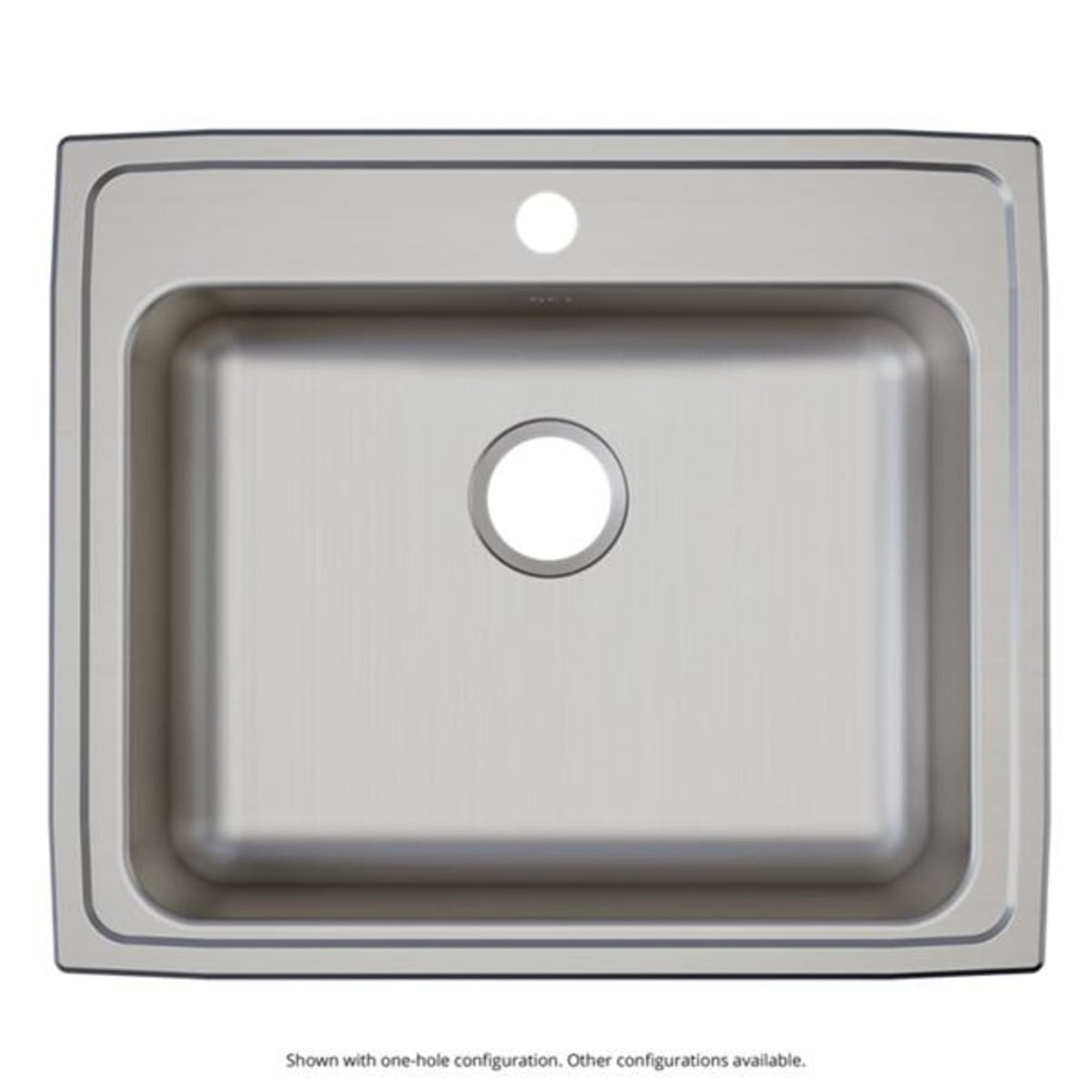 Elkay Lustertone Classic Stainless Steel 25" x 21-1/4" x 6-1/2" Single Bowl Drop-in ADA Sink