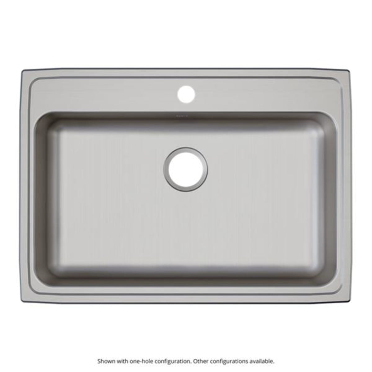 Elkay Lustertone Classic Stainless Steel 31" x 22" x 6-1/2" 3-Hole Single Bowl Drop-in ADA Sink