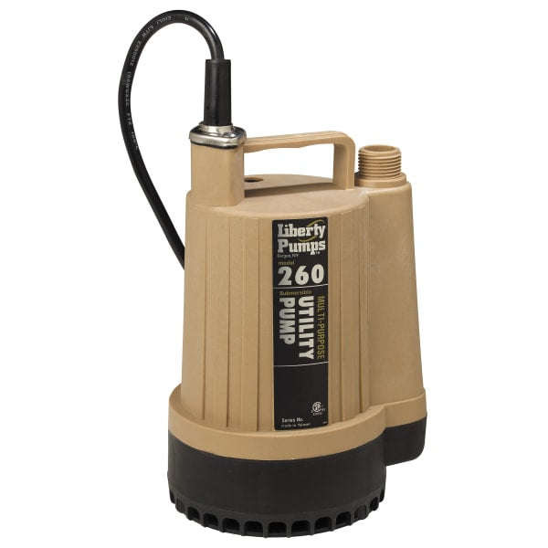 1/6 hp, Utility Pump, MANUAL, 25' CORD