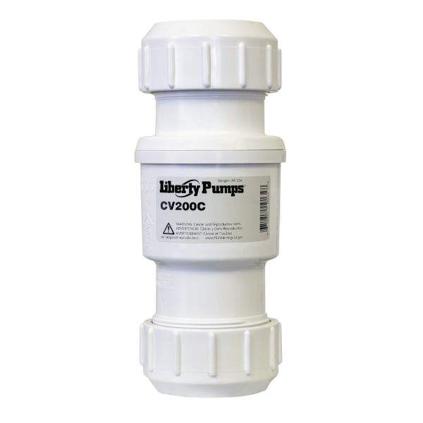 Check valve, 2" HD, PVC, compression fit