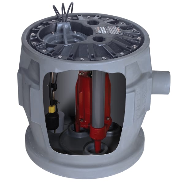 1 HP, Simplex Sewage Package, 1 PH, 115V, 2" Discharge, 10' Stack, 10' Cord