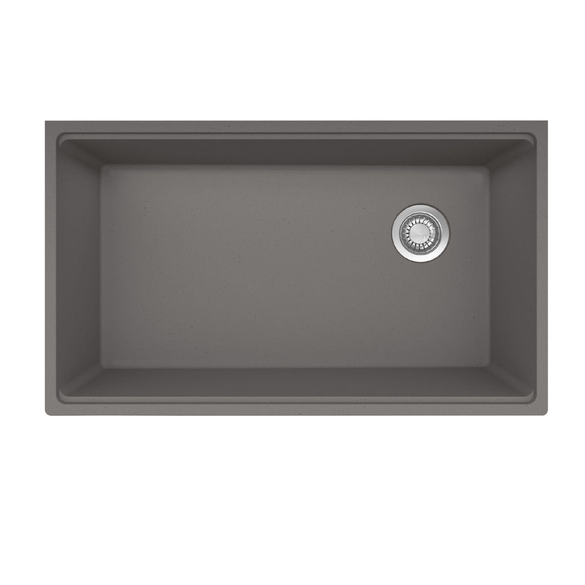 Franke MAG11031OW-SHG-WKC Maris Undermount 33" x 19.31" Granite Single Bowl Kitchen Sink in Stone Grey