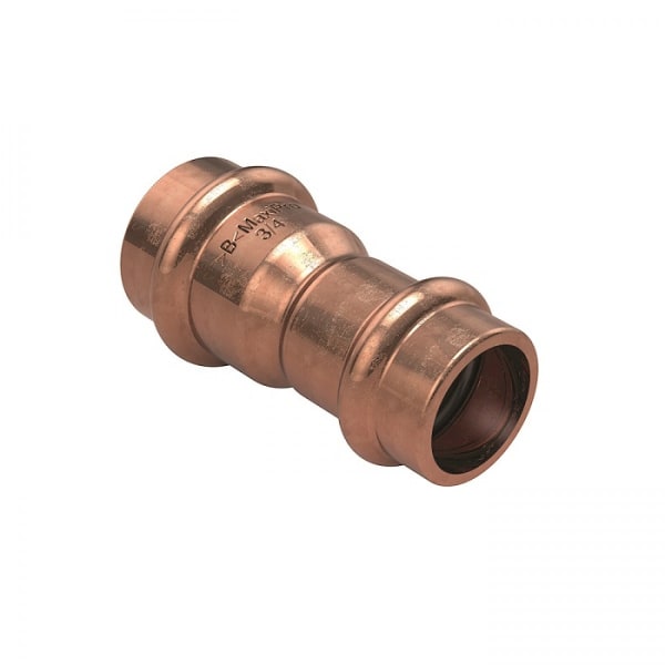1-1/8" x 3/4" ACR Press Fitting - Coupling (Reducing)