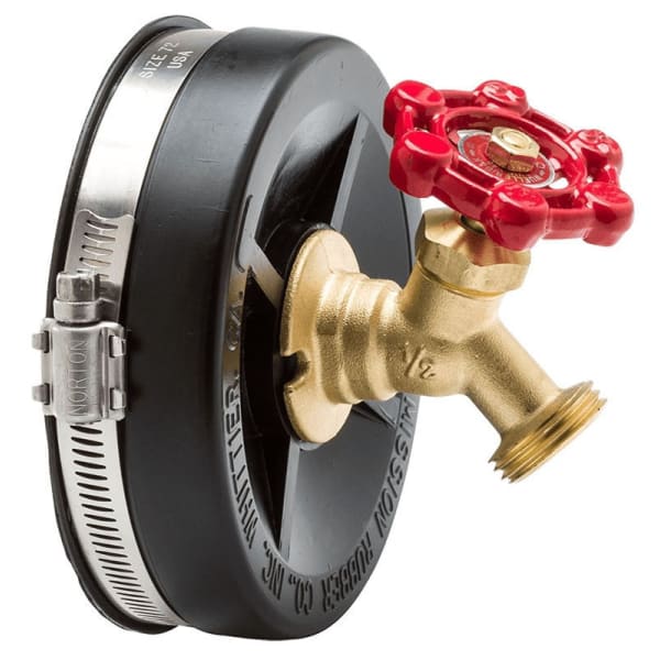 2" Rubber End Cap and Hose Bibb for Cast Iron/Plastic 0702514