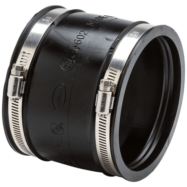 1-1/2" Cast Iron/Plastic to 1-1/2" Cast Iron/Plastic Unshielded Rubber Coupling 1401066