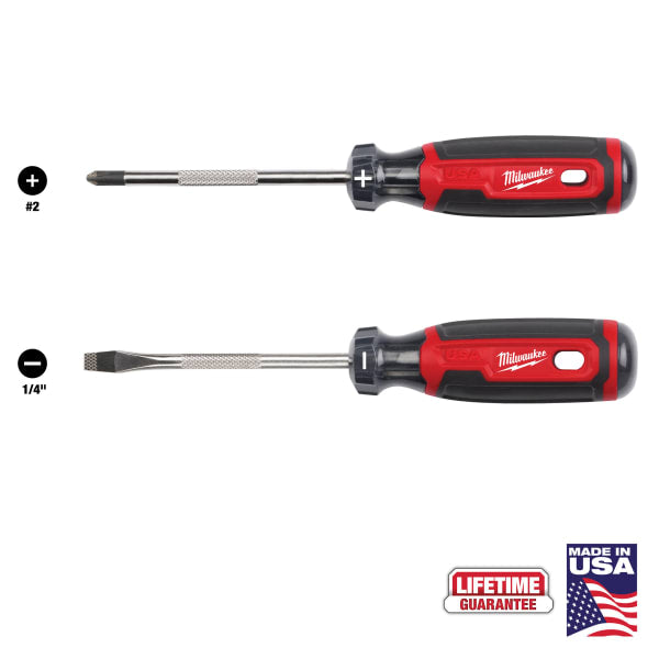 2 Piece Cushion Grip Screwdriver Set (USA)