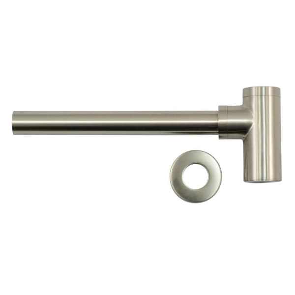 Round Style Decorative Bottle Trap with Clean-Out Plug - Unlacquered Brass