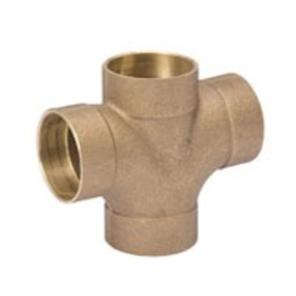 2" x 2" x 1-1/2" x 1-1/2" Copper Fittings - DWV - Cross C x C x C x C