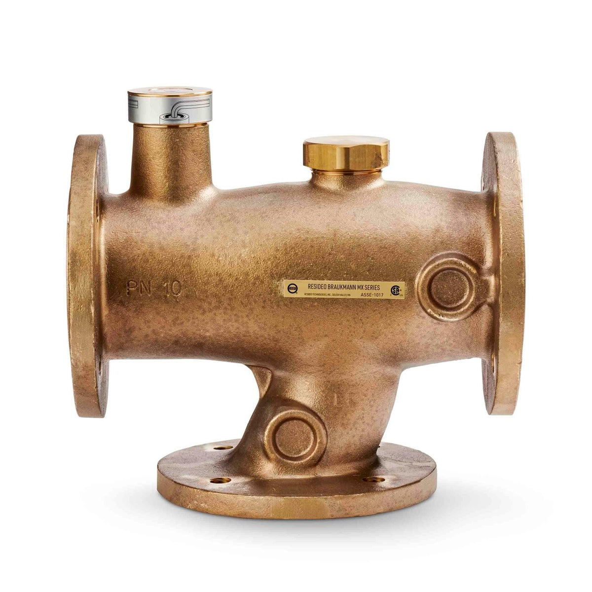 Resideo MX132LF/U MX Lead Free Mixing Valve, 3 in Flanged, 113–149°F