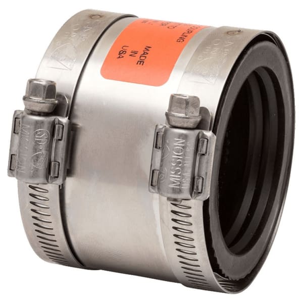 3" Copper to 3" Copper Shielded Rubber Transition Coupling 0803577