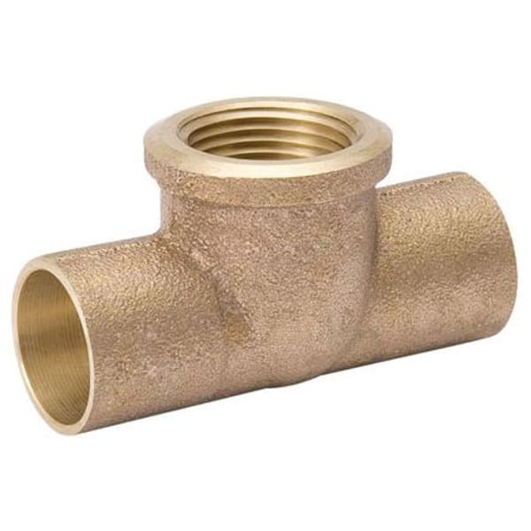 1/2" Copper Sweat Fittings - Tee C x C x FPT